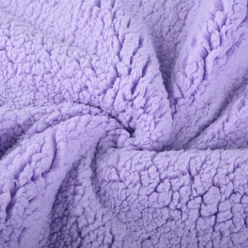 Reafort Ultra Soft Sherpa Body Pillow Cover/Case with Zipper Closure 21"x54" (21"x54" Body Pillow Cover, Lilac) - Image 5